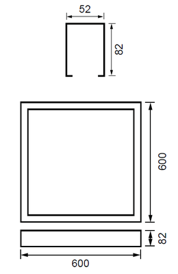 JL6060 Kare Lineer Led Armatür (3000K) - 2