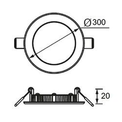 LD468 Slim Yuvarlak LED Panel 24W (3000K) - 2