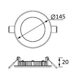 LD469 Slim Yuvarlak LED Panel 9W (3000K) - 2