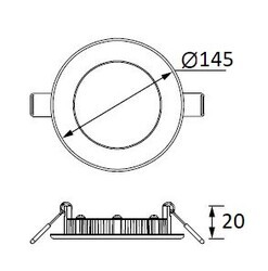 LD469 Slim Yuvarlak LED Panel 9W (4000K) - 2